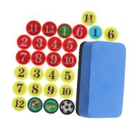 PEPLAYTAL Set de Magnets de Remplacement pour Tableau de Football Pièces Magnétiques Colorées avec Éponge Effaceur Accessoires Durables et Portables pour Entraînement Sportif