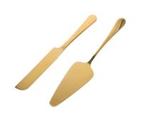 PEPLAYTAL Set Ustensiles Pâtisserie Inoxydable pour Gâteau avec Couteau Dentelé et Spatule Longue et Sécurisée pour Couper et Servir Pizza Fromage et Steak