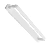 PEPLAYTAL Support Mural Coulissant Blanc pour Serviettes et Torchons Auto-adhésif sans Perçage Rangement Polyvalent pour Salle de Bain et Cuisine Installation Facile Design Moderne et