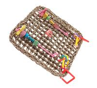 PEPLAYTAL Tapis De Forage pour Perroquet Accessoire De Cage Herbe De Mer Jouet à Mâcher Élevé pour Oiseaux Et Sécurisé pour Jeu Mastication