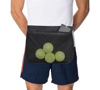 PEPLAYTAL Tennis Ball Holder Waist Pouch Adjustable Mesh Sports Bag for Pickleball and Table Tennis with Large Capacity and Quick-Release Buckle