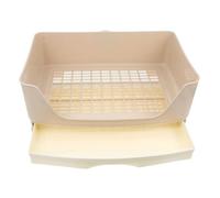 PEPLAYTAL Toilette pour Lapin Grand Modèle Durable Bac Dangle Plat pour Entraînement Hygiénique des Petits Animaux comme Hamster et Chinchilla