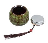 PEPLAYTAL Urne Cérémonielle Céramique pour Animaux De Compagnie Mini Urne Funéraire Décorative pour Cendres De Chats Et Chiens Souvenir Éternel Vert