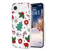 Pepmune Coque pour iPhone AIR Noël, Canne de Noël | Compatible avec Magsafe, Ultra Fine en Silicone Transparent, Design De Noël Mignon Coque Arrière Fine Aux Chocs