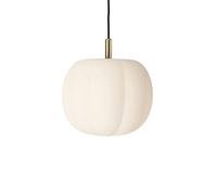 Pepo Suspension Medium Ø30 Blanc Opale/ Laiton
