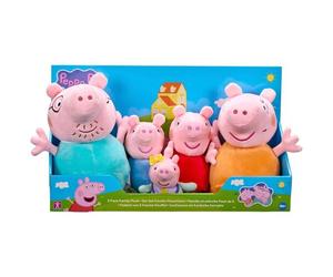Peppa Pig 5er-Familienset aus weichem Plüsch mit Baby Evie