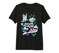 Peppa Pig Around The World Family Trip Vacation Route T-Shirt Haut de Gamme