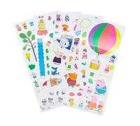 Peppa Pig Autocollants muraux Autocollants personnalisés sous Licence Officielle pour Chambre à Coucher, Comprend des Lettres Autocollantes réutilisables et des Personnages préférés, Accessoires