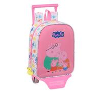Peppa Pig Baby Pig Sac à dos pour chambre d'enfant avec chariot safta idéal pour les enfants de différents âges, confortable et polyvalent, qualité et résistance, 22 x 10 x 27 cm