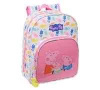 PEPPA Pig Baby Pig - Sac à dos scolaire pour enfant, adaptable au chariot, idéal pour les enfants d'âge scolaire, confortable et polyvalent, qualité et résistance, 26 x 11 x 34 cm