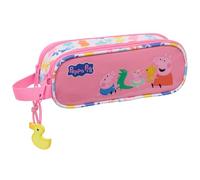 Peppa Pig Baby Pig Trousse Double pour Enfant, idéale pour Les Enfants d'âge Scolaire, Confortable et Polyvalente, qualité et résistance, 21 x 6 x 8 cm