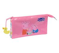 Peppa Pig Baby Pig Trousse Triple pour Enfant, idéale pour Les Enfants d'âge Scolaire, Confortable et Polyvalente, qualité et résistance, 22 x 3 x 12 cm