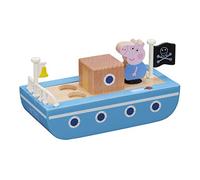 Peppa Pig, Bateau en bois avec 1 personnage, Figurine Papy Pig en bois inclus, Jouet en bois, PPC64