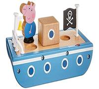 Peppa Pig Bateau en bois, avec figurine George Pig, fabriqué en bois provenant de sources responsables, à partir de 2 ans