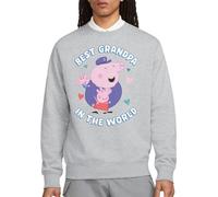Peppa Pig - "Best Grandpa In The World" Sweatshirt pour homme/femme unie TV21372 (XL) (Gris chiné)