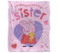 Peppa Pig Big Sister Plaid Ultra Doux au Toucher Soyeux - 152 x 127 cm