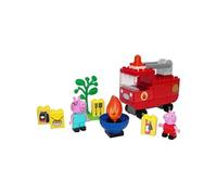 Big-Bloxx Peppa Pig - Camion de Pompier Peppa Pig - Kit de Construction Big Bloxx avec Peppa et Papa Pig - 40 pièces - pour Enfants à partir de 18 Mois