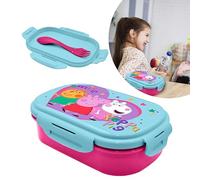 Peppa Pig Boîte à déjeuner en plastique non toxique Sans BPA, passe au micro-ondes et au lave-vaisselle Pour tout-petits, voyage, école, crèche, pique-nique 3 ans et plus