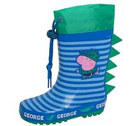 Peppa Pig Bottes de Pluie George Pig à Cordon pour garçons, Motif Dino, Vertes, Taille 6 UK Enfant/EU 23.
