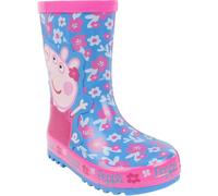 Peppa Pig - Bottes en caoutchouc pour filles, fleurs NS5015 (27 UE) (Bleu/Rose)