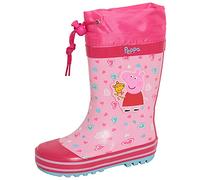 Peppa Pig Bottes en caoutchouc roses à nouer pour filles, Rose