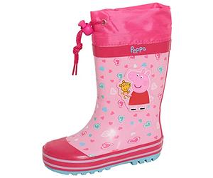 Peppa Pig Bottes en caoutchouc roses à nouer pour filles, rose, 27 EU