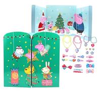 Peppa Pig calendrier d'Avent avec bijoux et accessoires pour cheveux 28x7x28 cm