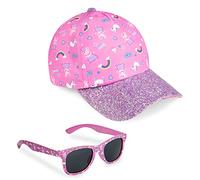 Peppa Pig Casquette Enfant Fille & Lunettes de Soleil Enfant - Rose Licorne