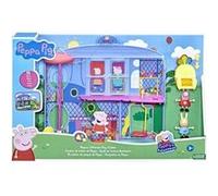 Peppa pig - centre de loisirs avec sons 11 pieces dont 2 figurines - parc aire de jeux - set jouet prescolaire et carte