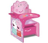 Arditex Chaise de bureau enfant Peppa Pig en bois avec bac textile Rose 62x30x60 cm