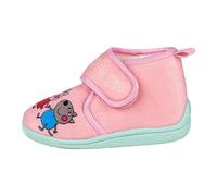 Peppa Pig Chaussons Couleur Rose - Taille 26 - Sans Fermeture - Chaussons pour Enfants Type Bottines en Polyester et TPR - Produit Original Conçu en Espagne