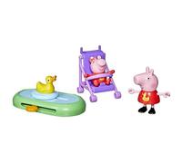Peppa Pig Coffret Peppa et Evie au Parc – Jouet interactif, 2 figurines, poussette, dès 3 ans