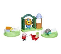 Peppa Pig, Coffret Peppa va au Zoo, 2 Figurines et 6 Accessoires thématiques, Jouet préscolaire