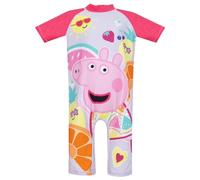 Peppa Pig Combinaison De Surf Maillot De Bain Enfant | Maillot Fille Manches Courtes | Rose 18-24 Mois