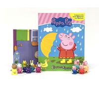 Peppa Pig Comptines et Figurines - Livre illustré, 10 figurines, tapis de jeu