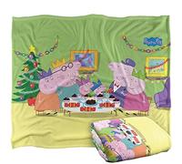 Peppa Pig - Couverture, 152 x 127 cm, Couverture Soyeuse au Toucher Super Douce pour Le dîner de Noël, 50 x 60 Pouces