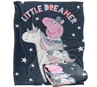 Peppa Pig - Couverture Soyeuse au Toucher pour Enfants, Little Dreamer, 152 x 127 cm, 50 x 60