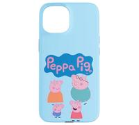 Peppa Pig Cute Family Group Shot Logo Coque pour iPhone 15