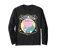 Peppa Pig Daddy Pig Night Feed Duty Manche Longue