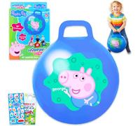 Peppa Pig Ensemble de balles Hopper - Ensemble avec boule trémie de 38,1 cm pour garçons et filles, activités de plein air, fêtes et autocollants, plus | Jouets d'extérieur Peppa Pig pour tout-petits