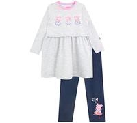 Peppa Pig Ensemble Pantalons et Robe Fille Gris 7-8 ans