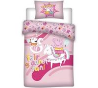Peppa Pig Fair - Parure de Lit Enfant - Housse de Couette Coton Multicolors G