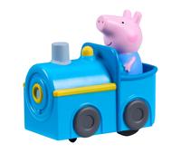 Peppa Pig flitzt um GEORGE'S Little Blue Train Waggons Motorisierte Fahrzeuge