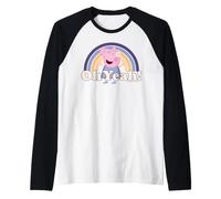 Peppa Pig Flower Power Oh Yeah Love Friend BFF Années 60 Retro Fun Manche Raglan