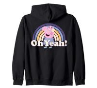 Peppa Pig Flower Power Oh Yeah Love Friend BFF Années 60 Retro Fun Sweat à Capuche