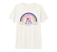 Peppa Pig Flower Power Oh Yeah Love Friend BFF Années 60 Retro Fun T-Shirt Haut de Gamme