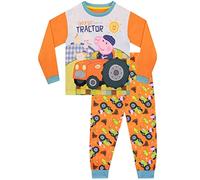 Peppa Pig Garçons George Pig Pyjama Tracteur Ferme Pyjama à Manches Longues pour Enfants Orange 7-8 Ans