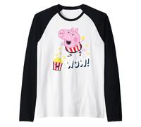 Peppa Pig George Cool Popcorn Adventure Wow Dessin animé Classique Manche Raglan