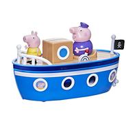 Peppa Pig Grandpa Pig's Cabin Boat Jouet préscolaire : 1 Figurine, Pont Amovible, Roues roulantes, pour Enfants de 3 Ans et Plus, Multicolore (F3631)