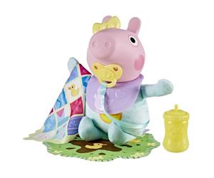 Peppa Pig Gros câlins Evie, poupée interactive avec accessoires, dès 3 ans
